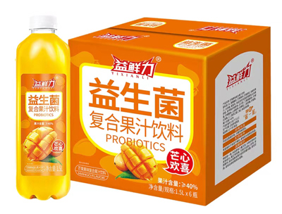 益鲜力益生菌芒果味复合果汁饮料1.5L×6瓶